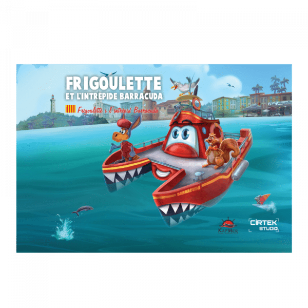 Livre Frigoulette et le Barracuda. Un livre pour enfants en Français et en Catalan.